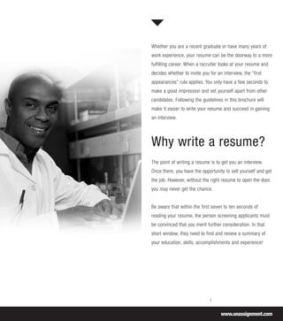 On Assignment Build Your Resume