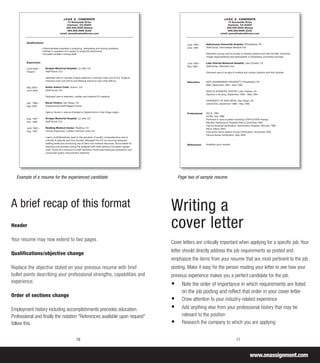 On Assignment Build Your Resume