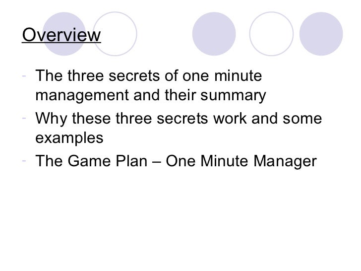 One Minute Manager