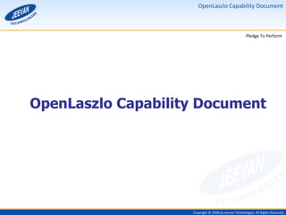 OpenLaszlo Capability Document 