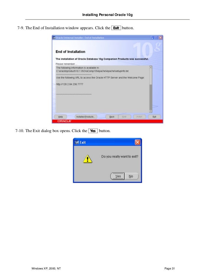 oracle 10g installation oracle 10g installation