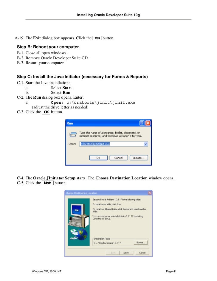 How To Uninstall Oracle 10g From Windows 8.1