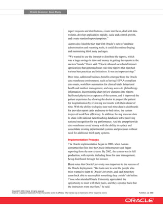 Oracle Case Study | PDF