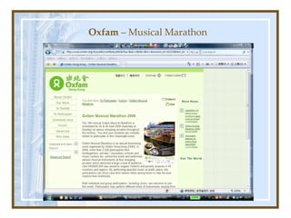 Oxfam  – Musical Marathon 