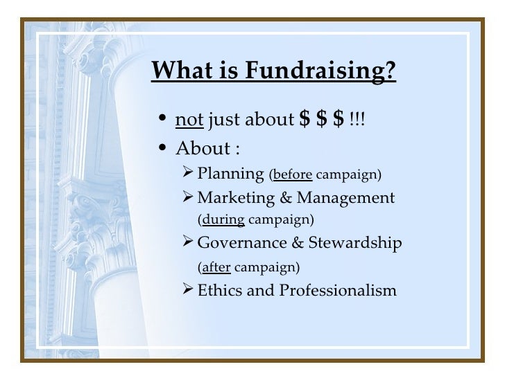 Overview Of Fundrasing Methods