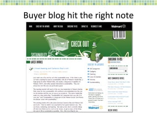 Buyer blog hit the right note 