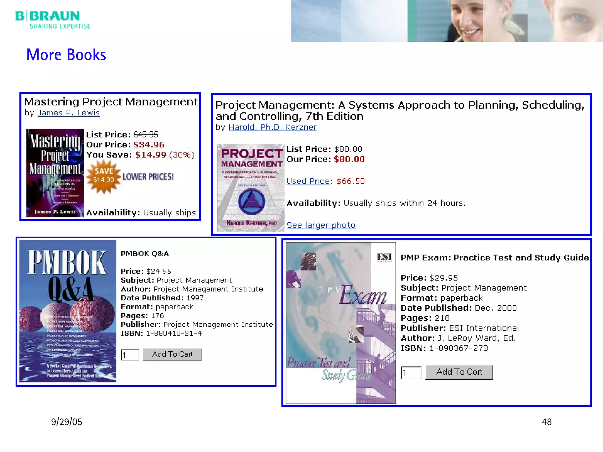 9/29/05 48
More Books
 