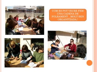 COM ES POT VEURE FEM UNA CADENA DE FOLRAMENT…MOLT BEN ORGANITZADA.! 