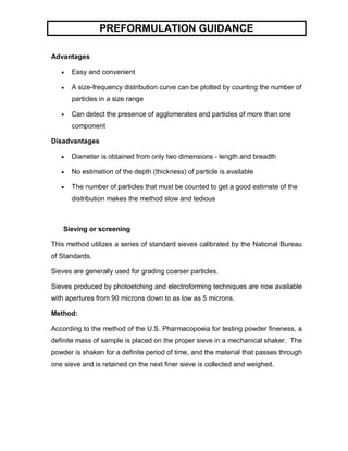 Preformation Sample Preformulation Guide | PDF