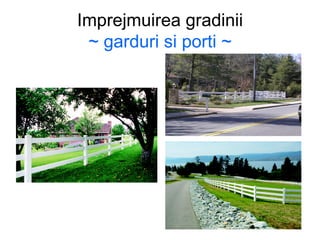 Imprejmuirea gradinii ~ garduri si porti ~ 