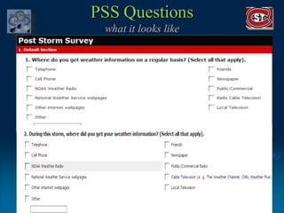 Post Storm Survey Results