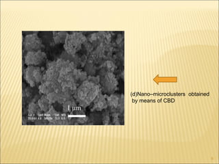 (d)Nano–microclusters obtained by means of CBD