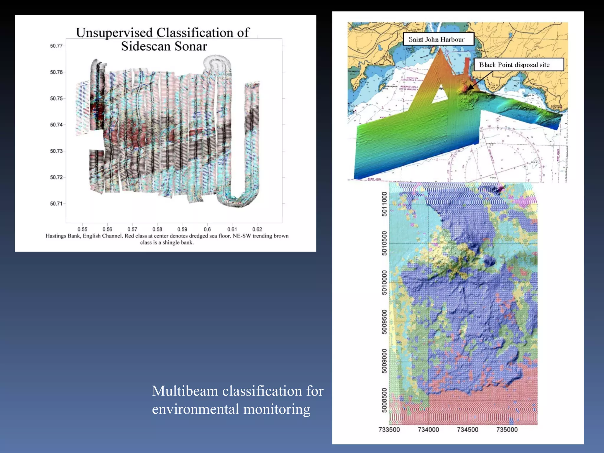 Multibeam classification for environmental monitoring 
