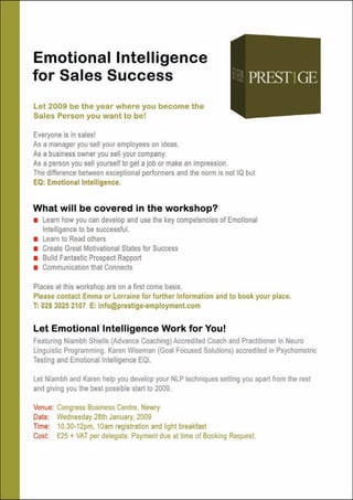 Sell with your EQ not IQ Seminar