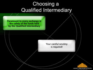 Choosing a  Qualified Intermediary 