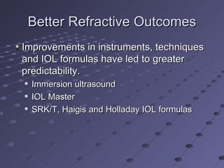 Pre And Postoperative Care Of The Modern Cataract Patient | PPT