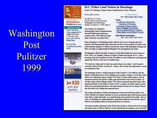 Washington Post Pulitzer 1999 