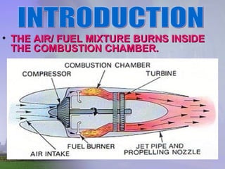 THE AIR/ FUEL MIXTURE BURNS INSIDE THE COMBUSTION CHAMBER. INTRODUCTION 