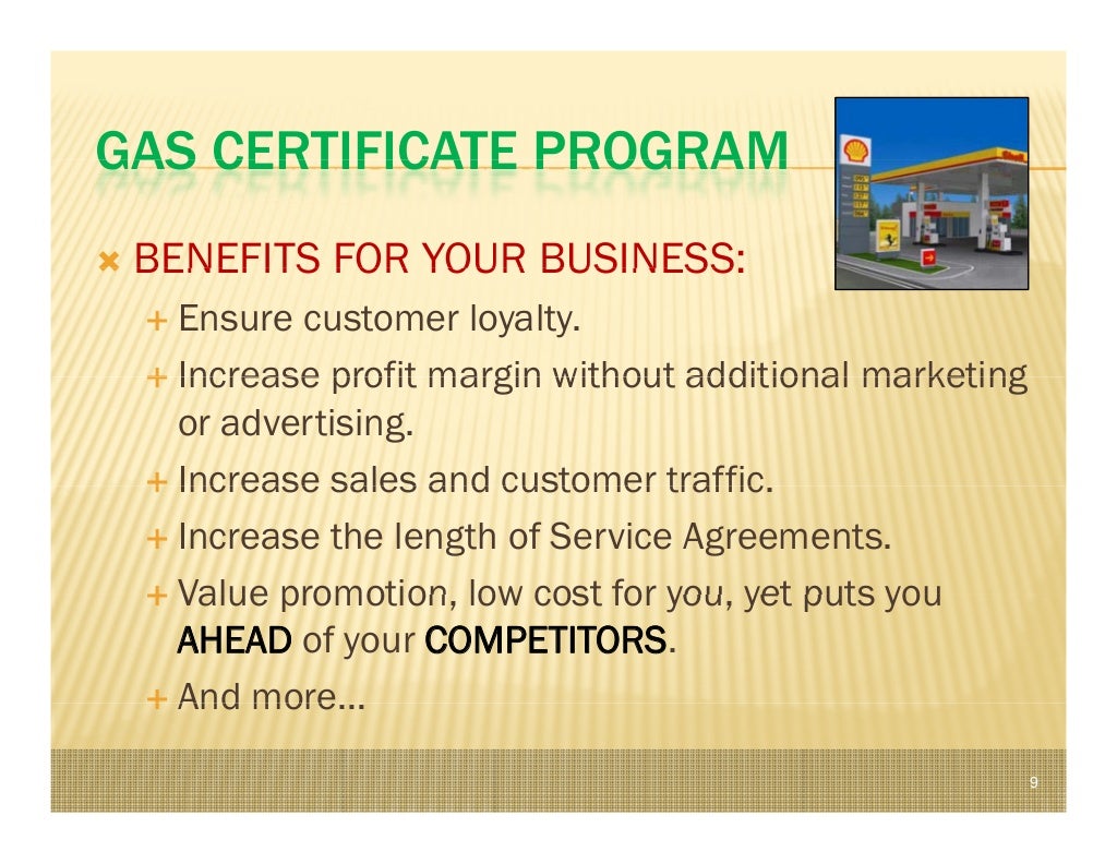 Fuel Certificate Program