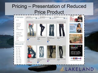 Pricing – Presentation of Reduced Price Product 