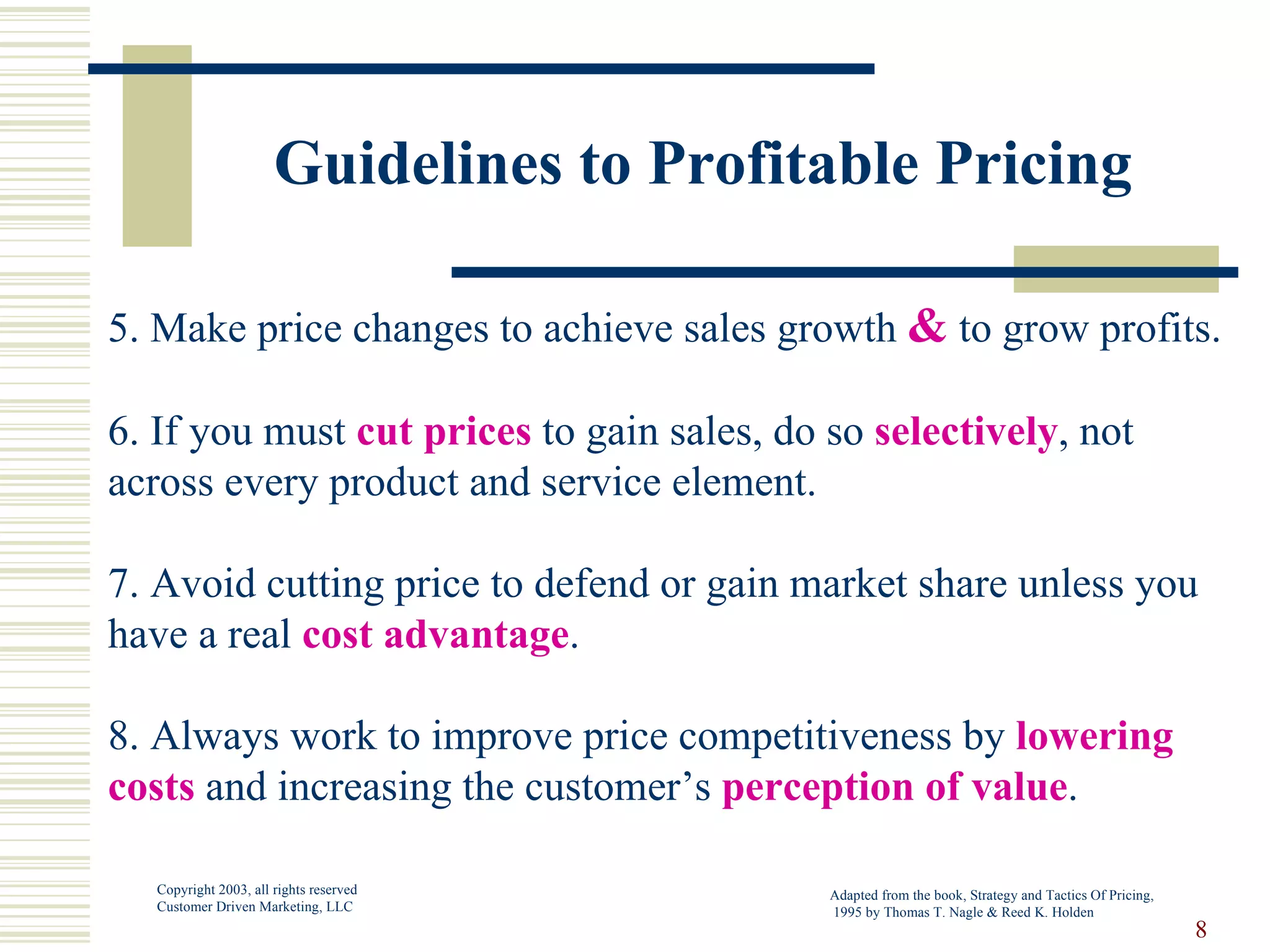 Pricing Strategy & Tactics V.2 | PPT