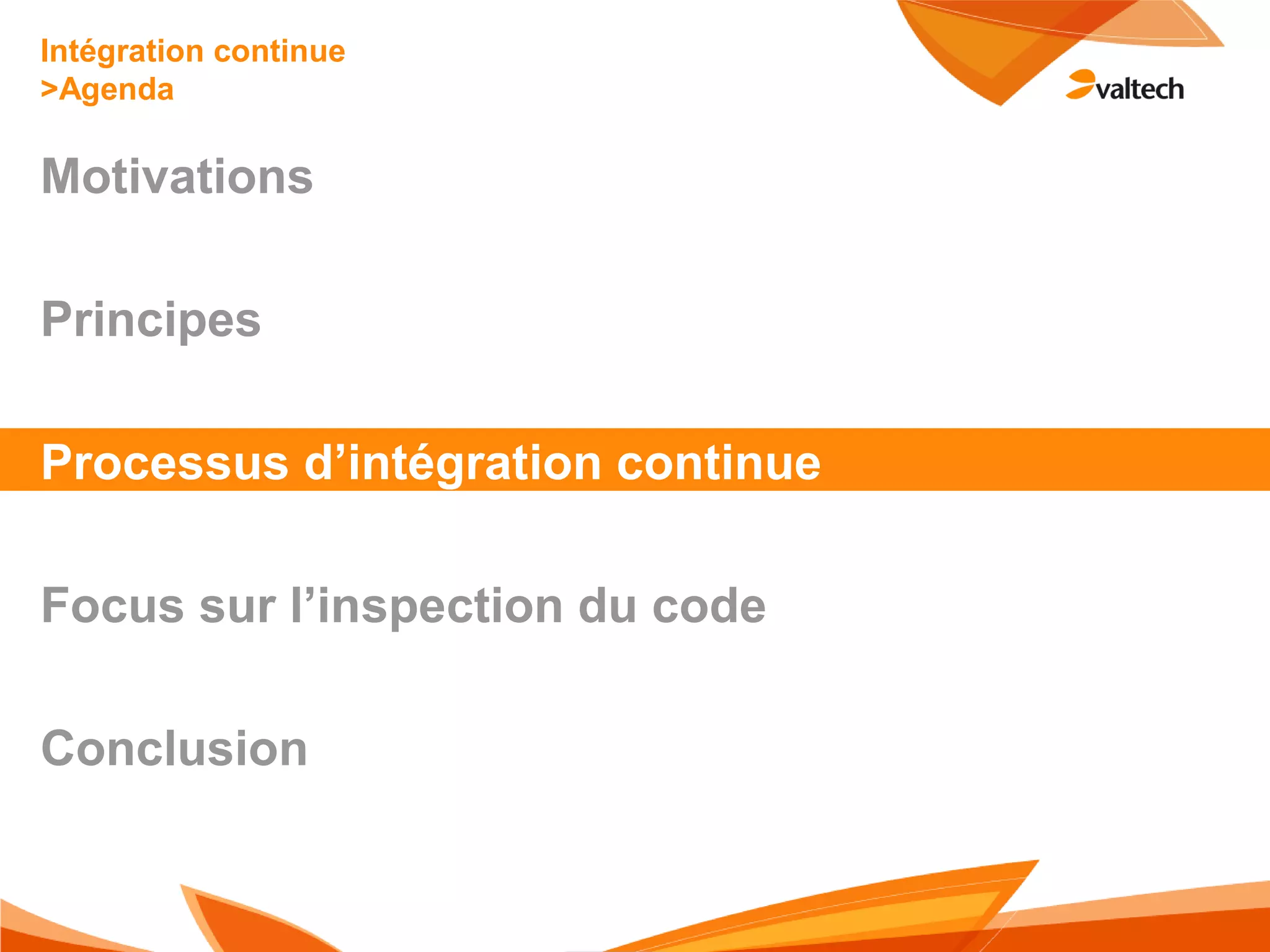 Principes de L'intégration Continue