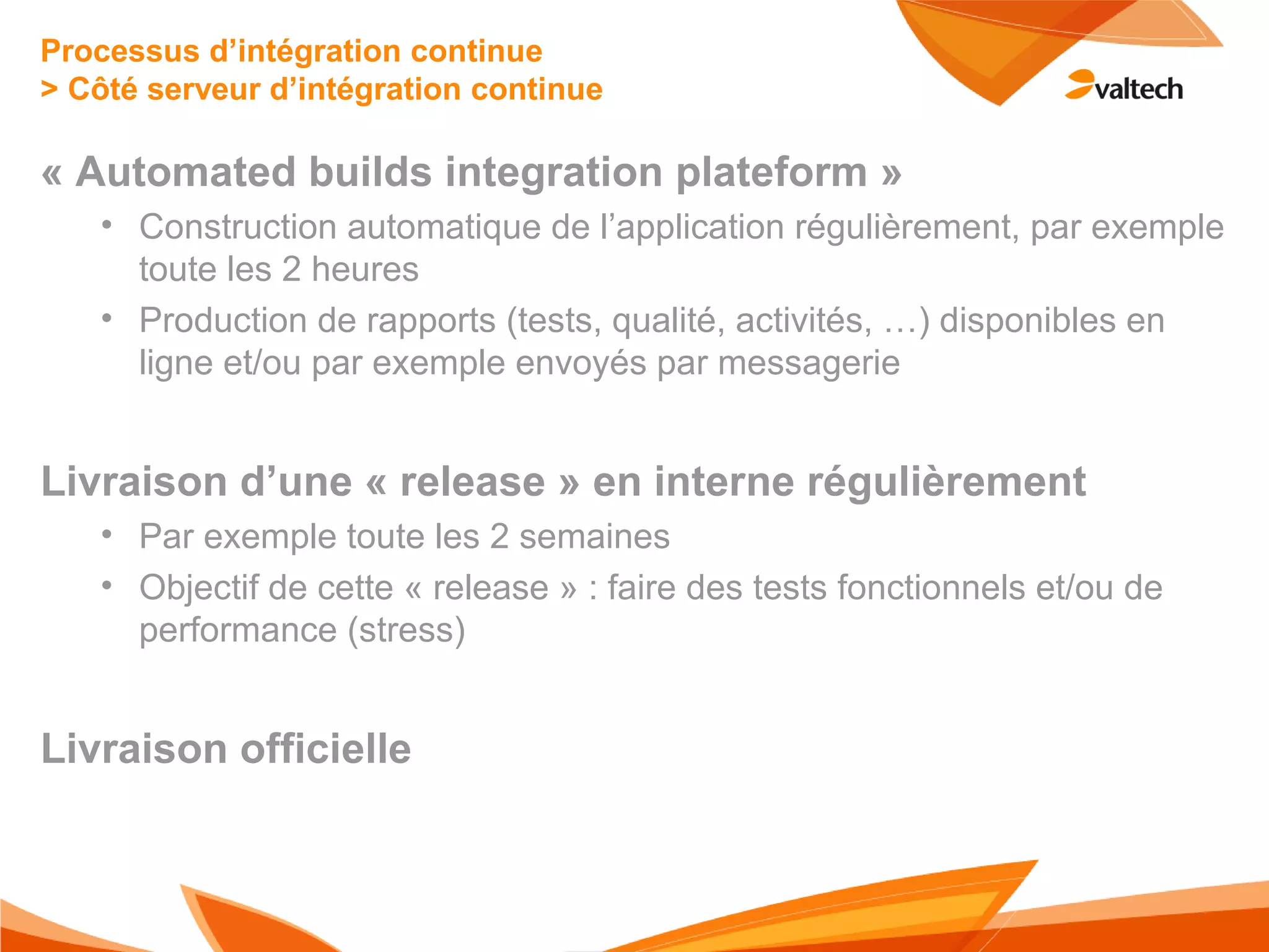 Principes de L'intégration Continue