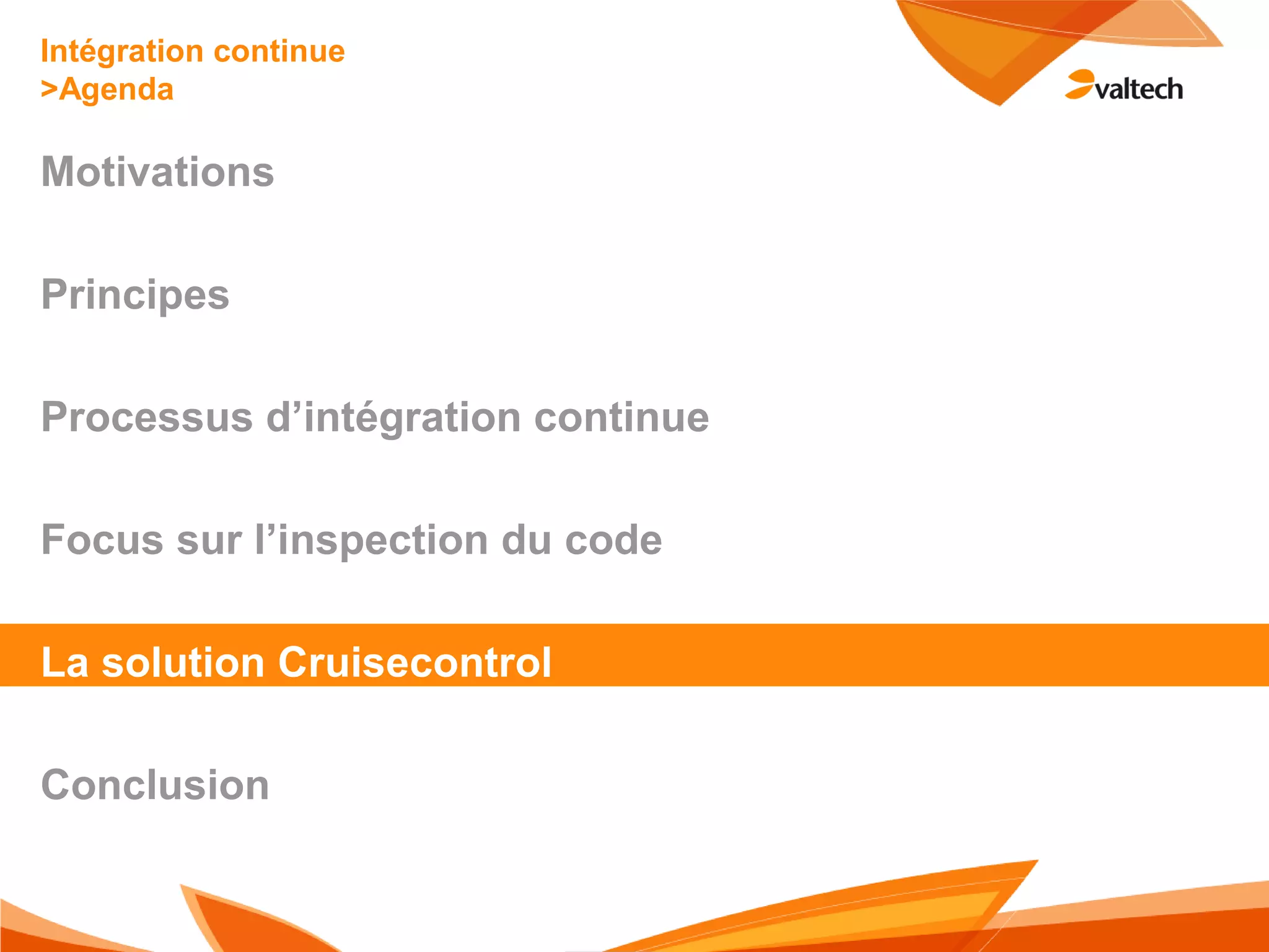 Principes de L'intégration Continue