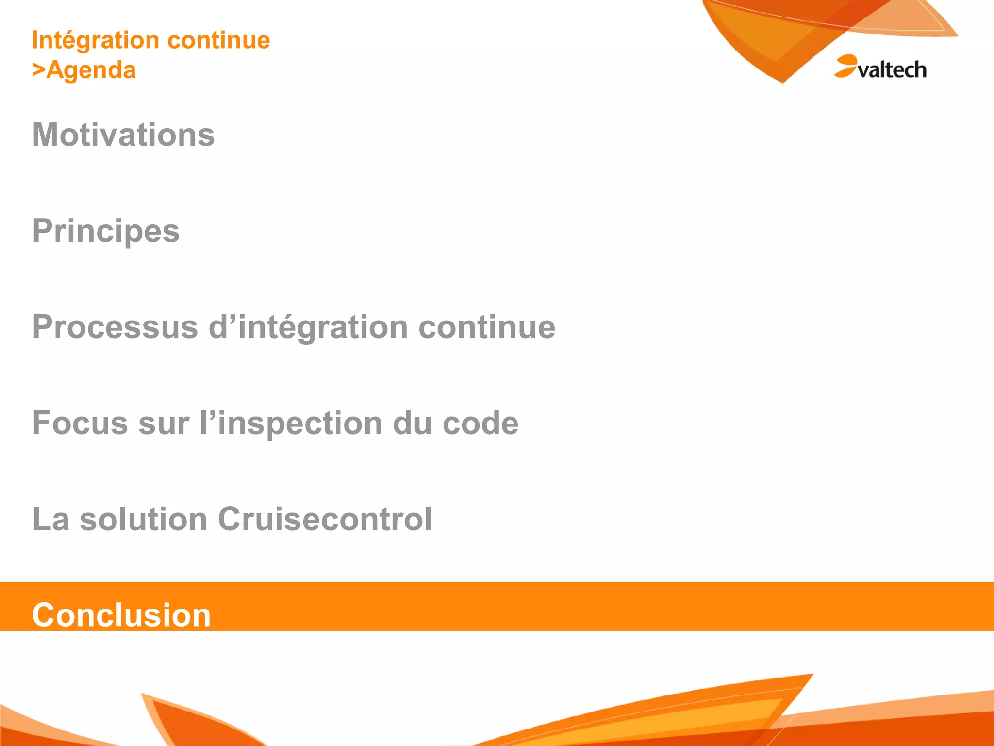 Principes de L'intégration Continue