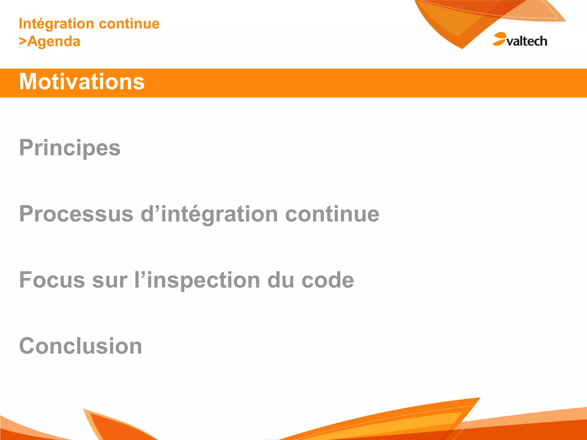 Principes de L'intégration Continue