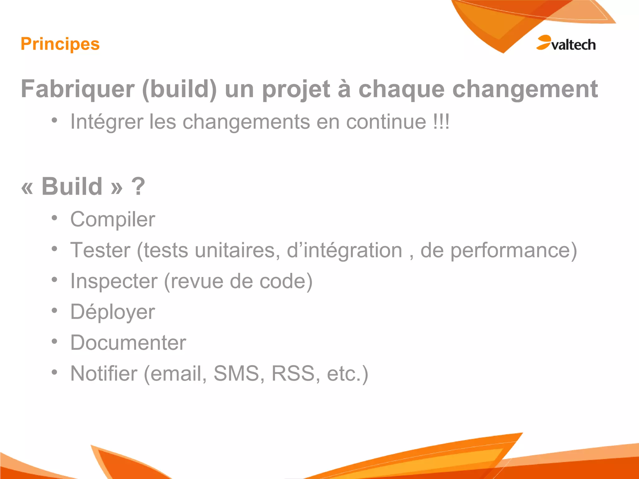 Principes de L'intégration Continue