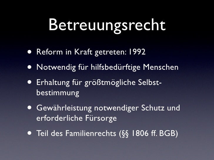Betreuungsrecht