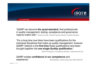 QAMP (Quality Assurance Management Professional)