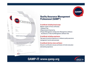 QAMP (Quality Assurance Management Professional)