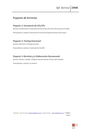 Servicios Testing QA