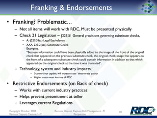 Best Practices in Remote Deposit Capture Risk Management | PPT