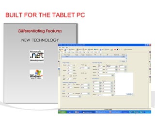 Differentiating Features NEW  TECHNOLOGY BUILT FOR THE TABLET PC 