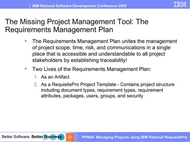 Using Rational Requisite Pro to Manage Projects | PPT