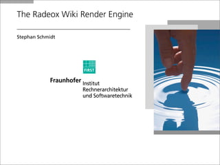 The Radeox Wiki Render Engine

Stephan Schmidt
 