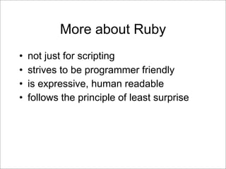 Ruby on Rails Presentation | PDF