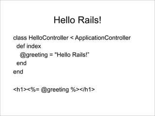 Ruby on Rails Presentation | PDF