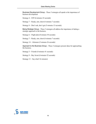 Ralph Spencer Training Session Handbook 10 23 08