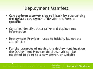 Deployment Overwrite Real World Click Once | PPT