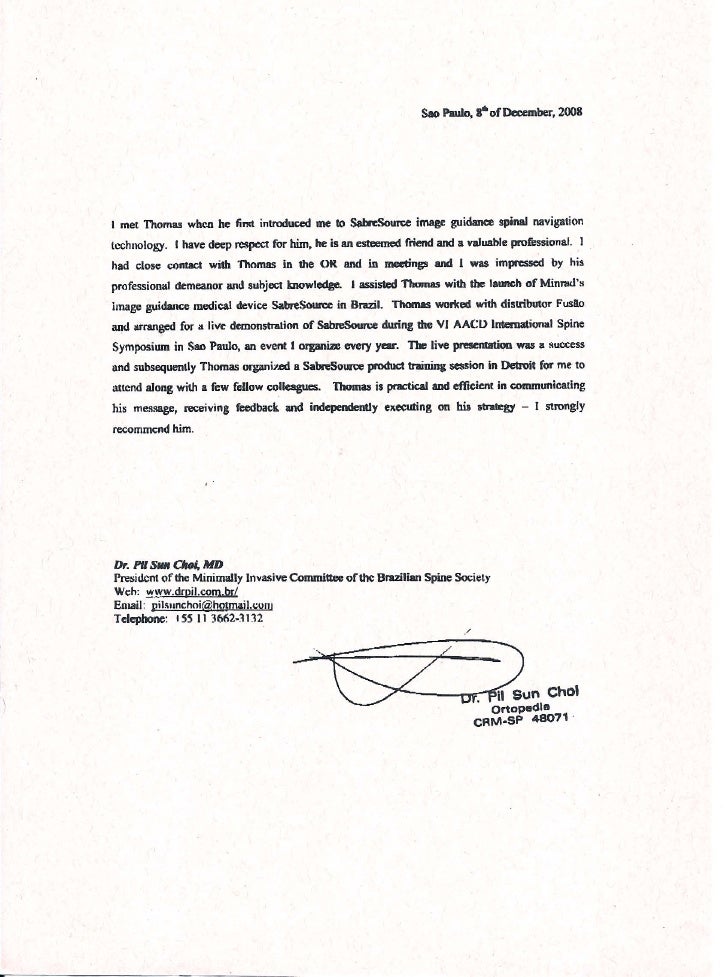 doctor recommendation letter