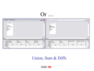 Or … Union, Sum & Diffs 