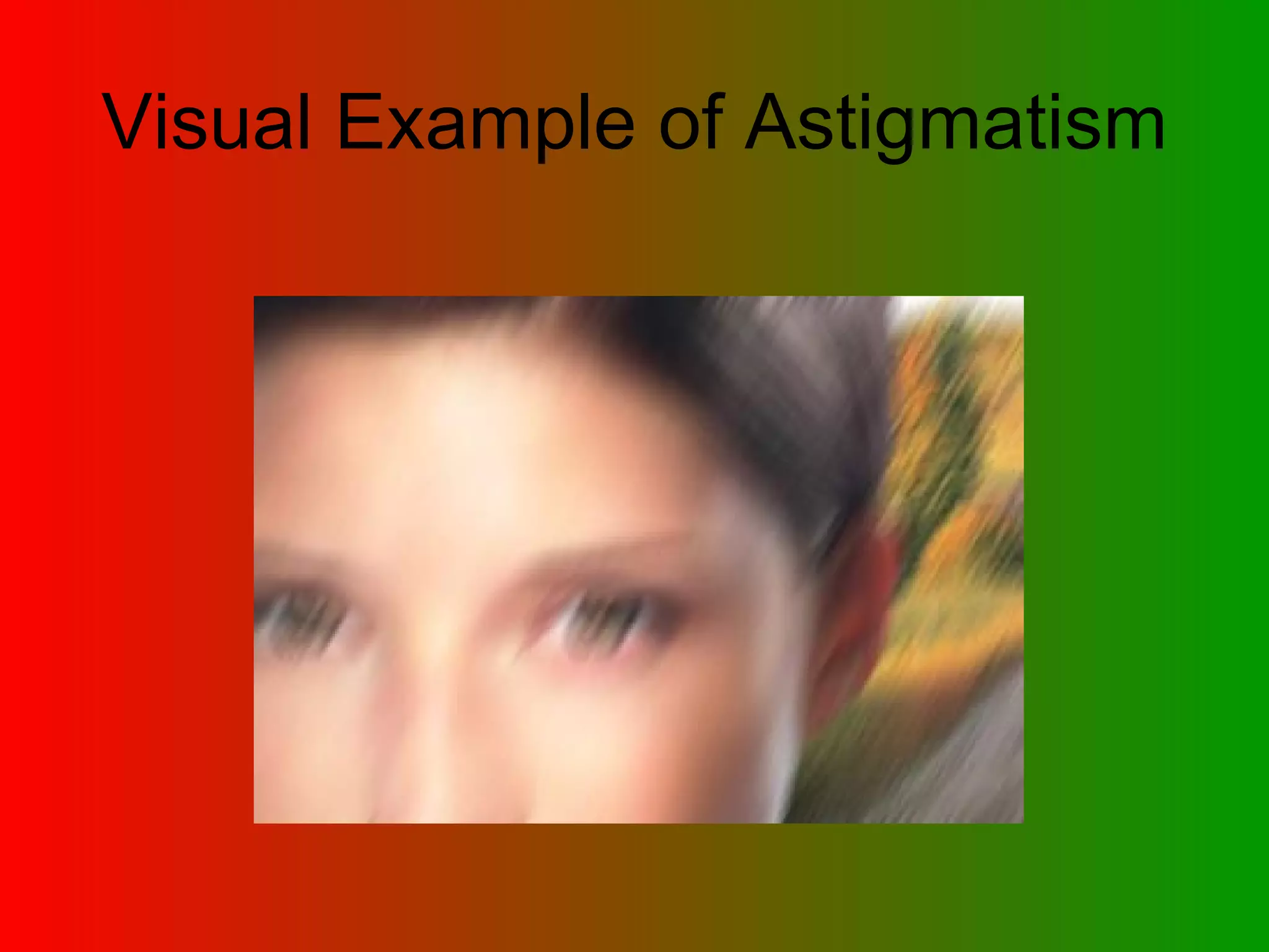 Visual Example of Astigmatism 