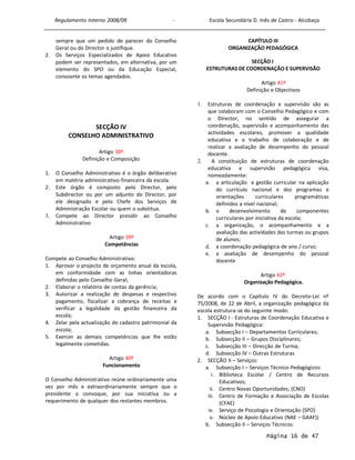 Regulamento Interno 2008-2009