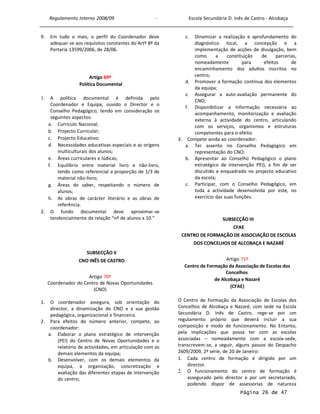 Regulamento Interno 2008-2009