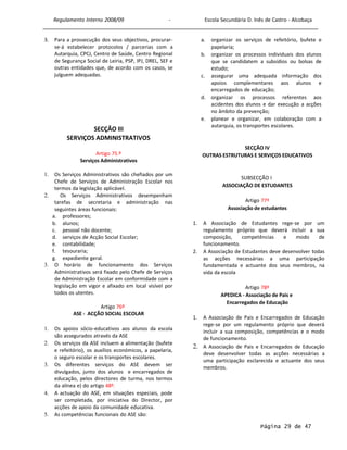 Regulamento Interno 2008-2009