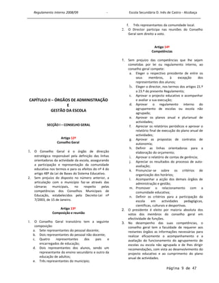 Regulamento Interno 2008-2009